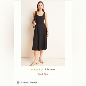 Anthropologie Maeve black midi dress XS